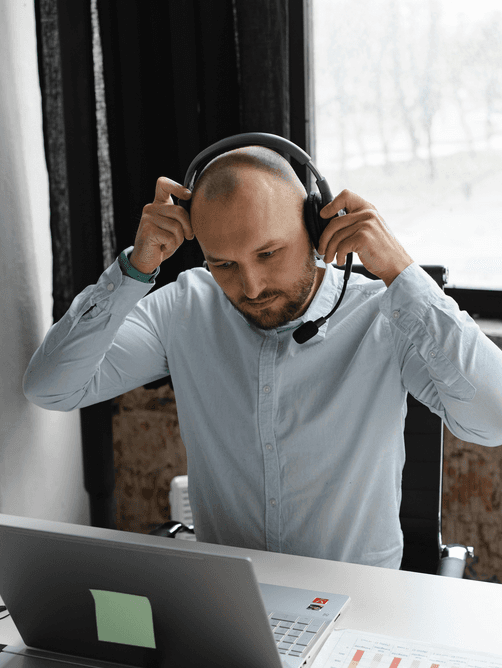 Professional team discussing business communication